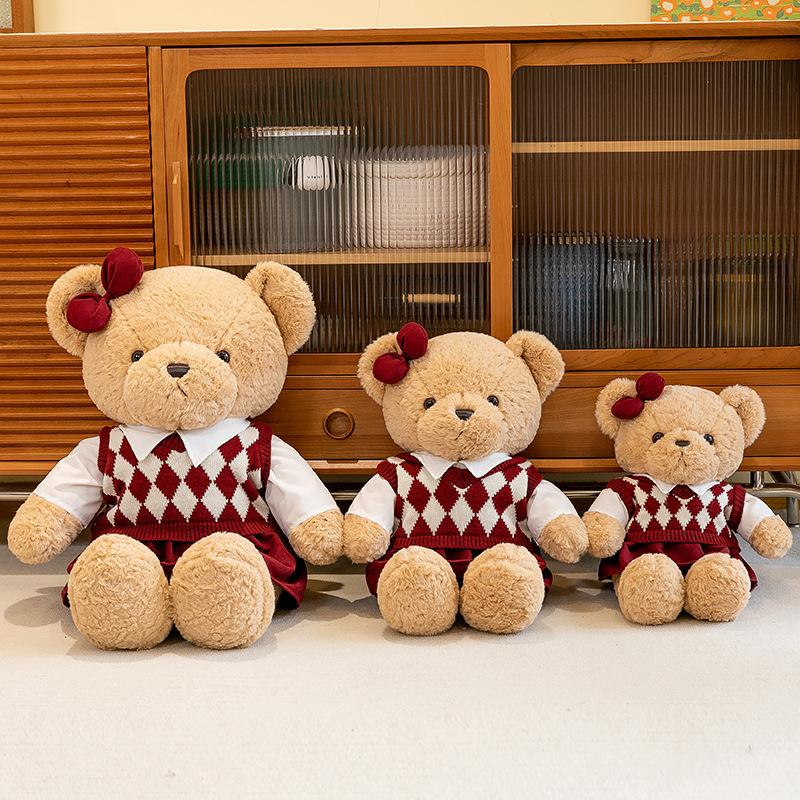 Cartoon Student Couple Bear Plush Toy Teddy Bear Doll Confess Bear Ornaments To Give Girlfriend Gift