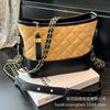 Rhombus Chain Bag Women's Summer 2025 High-end Retro Shoulder Stray Bag Popular Messenger Bucket Bag