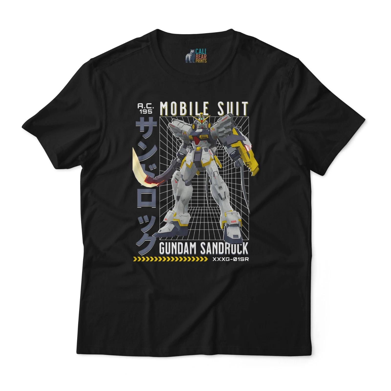 Графическая футболка Gundam Sandrock XXXG-01SR Mecha Anime – Mobile Suit Gundam Wing XL