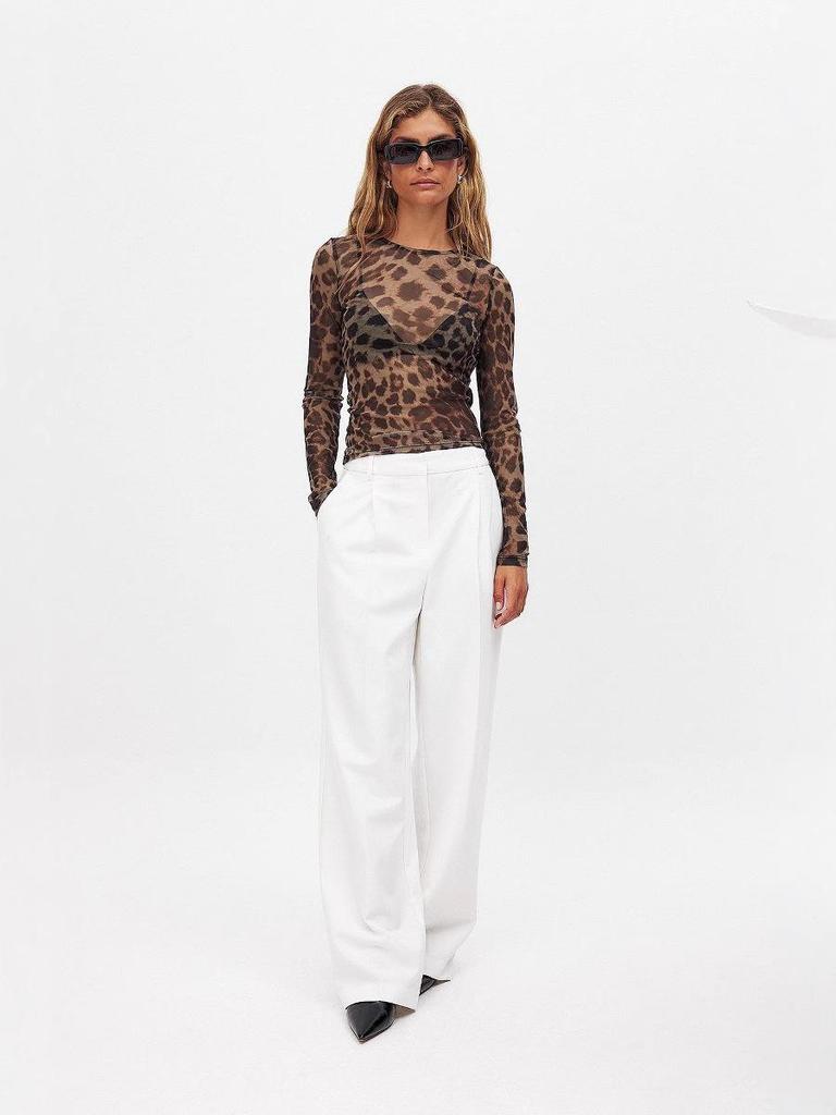 S32279 Damen Leopard Print Mesh Body - Sexy Europäischer & Amerikanischer Stil