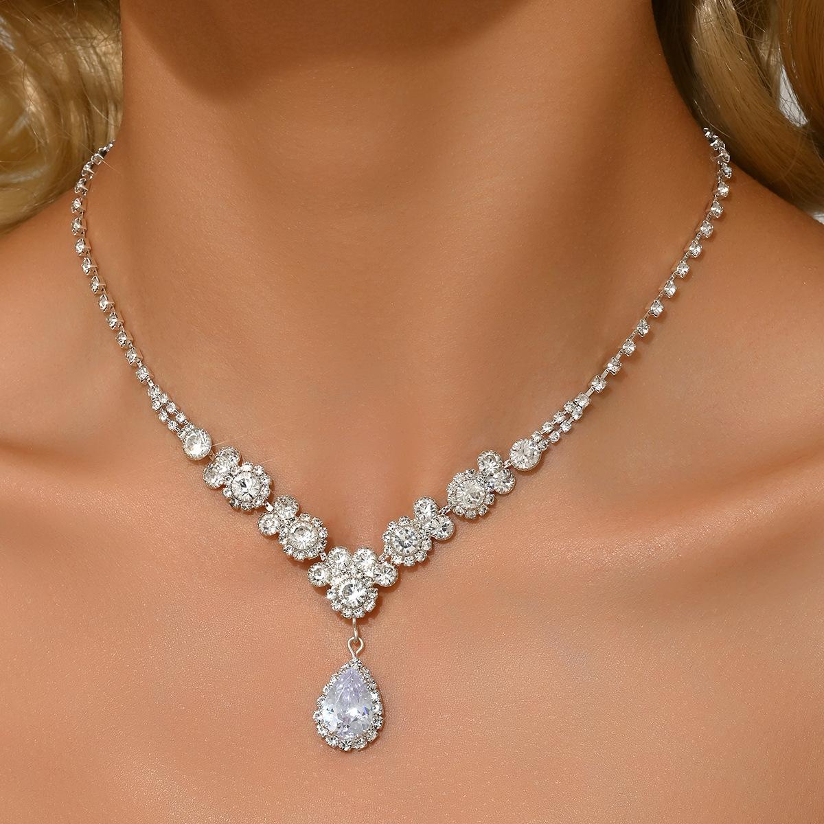 

Персоналізоване намисто з цирконієвою краплею води, модна ланцюжка на ключицю, розкішна високоякісна біжутерія для жінок