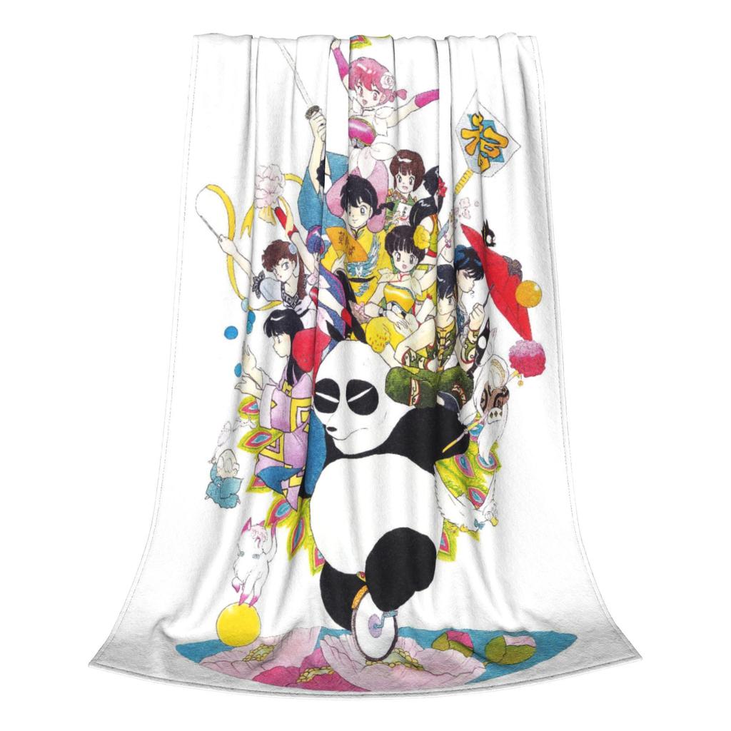 Ranma And Akane Tendo Blankets Fleece Spring/Autumn  Breathable Lightweight Throw Blanket for Bedding Couch Rug Piece,