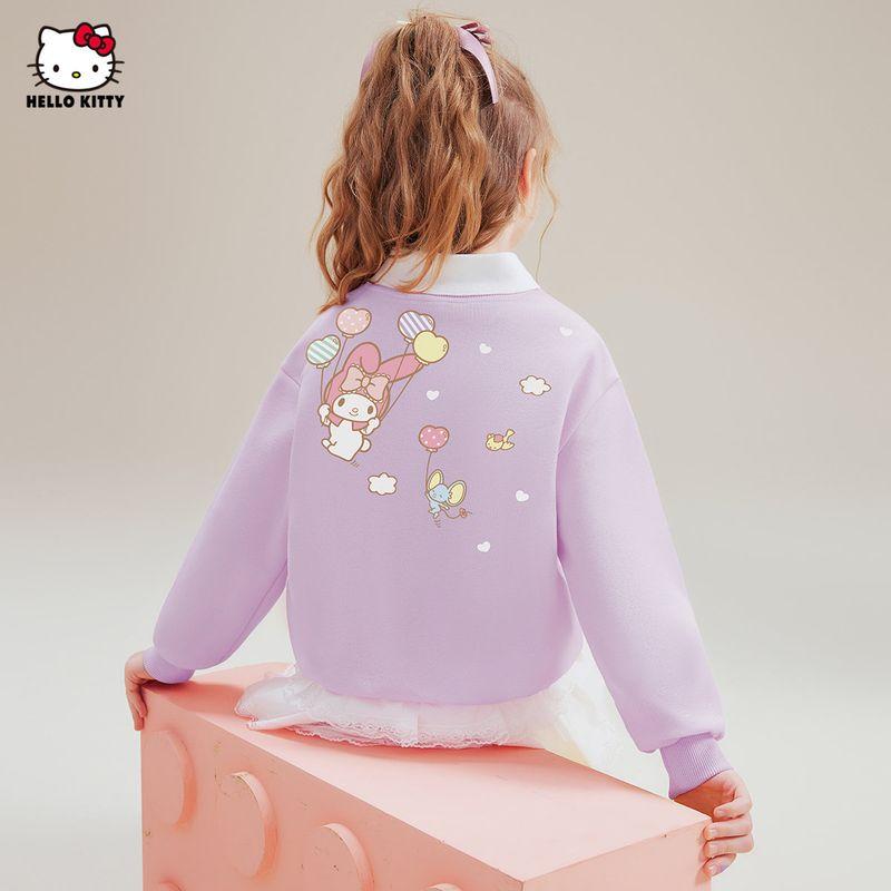 Girl Melody Style Print Sweatshirt 2025 New Arrival Casual Western Style Teenager Clothing Spring Clothing Top Kids Fashion Clothes