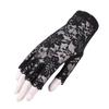 Sexy Spitzenhandschuhe ohne Finger für Damen Sonnenschutzhandschuhe Damen Fahrhandschuhe für Damen Halbfinger Atmungsaktive Fischgrät-Handschuhe