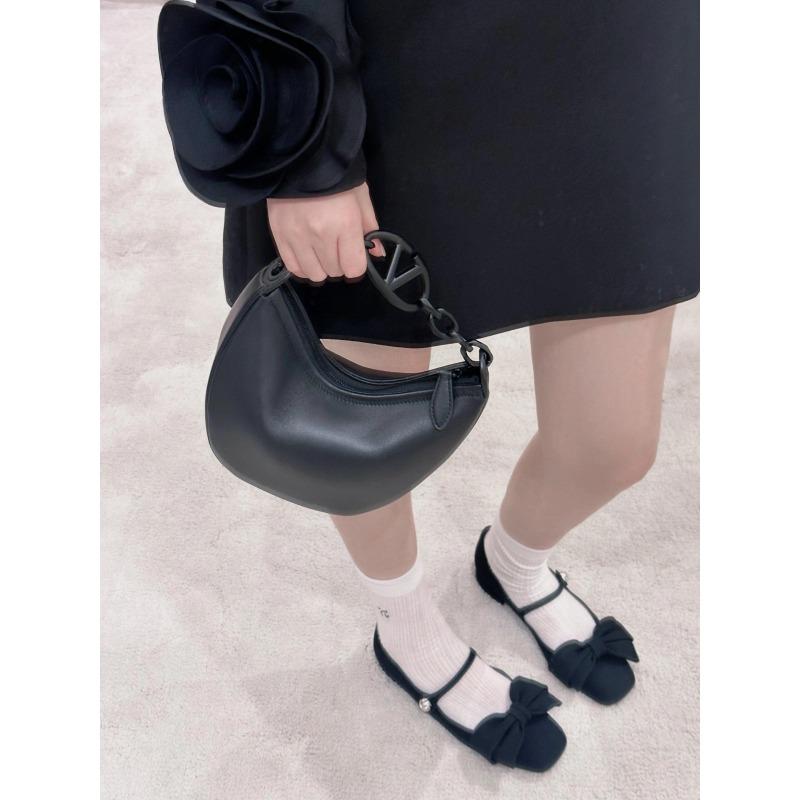 Sheepskin~ bow leather shoes Mary Jane shoes women's beautiful versatile small heels thick heel single shoes ladyshoes