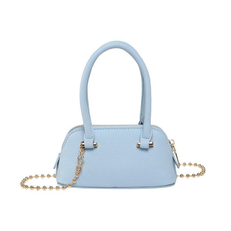 Korean Version of High-end Casual Simple Solid Color Hand-held Shell Bag Niche Trend Versatile Commuter Chain Messenger Bag Women