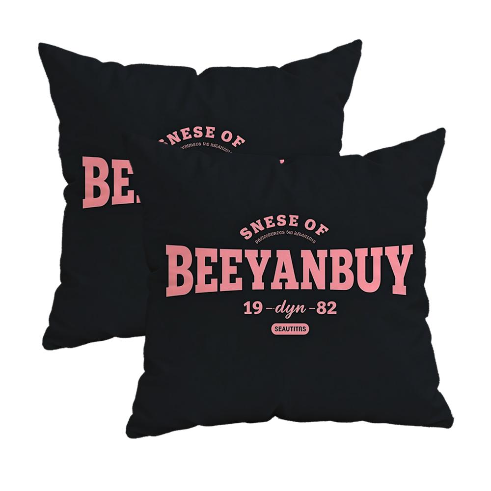 Be Yan Buy Slogan Kissenbezüge Reißverschluss Design, Dekorativer Kissenbezug, 45X45 Cm Kissenbezug