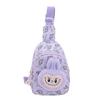 1Pcs Cartoon Labubu Plush Crossbody Chest Bag Cute Kawaii Children's Messenger Bags Outdoor Casual Satchels Portable Backpacks