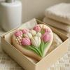 1PC 3D Heart-shaped Tulip Silicone Mold with Clear Texture, Easy To Clean and Demould, for Handmade DIY Soap Decoration Ornaments Va