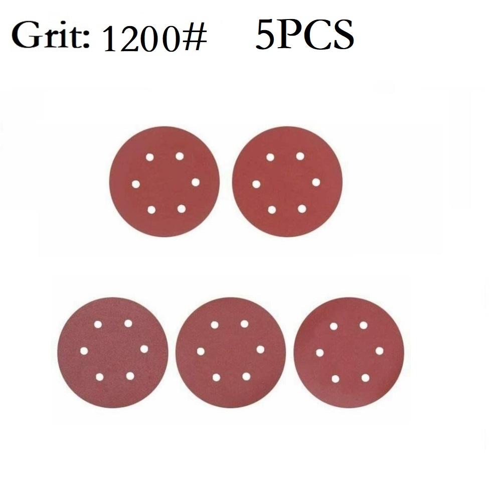 9 Inch 6 Holes 225MM Sanding Discs 40-2000 Grit Flocking Sandpaper Orbital Sander Hook And Loop Aluminum Oxide Sand Paper