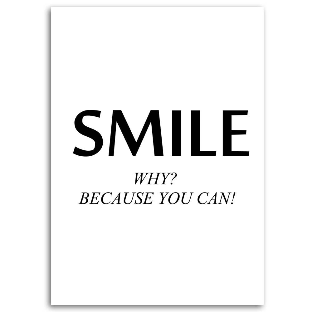 Plátno, motivační Úsměv