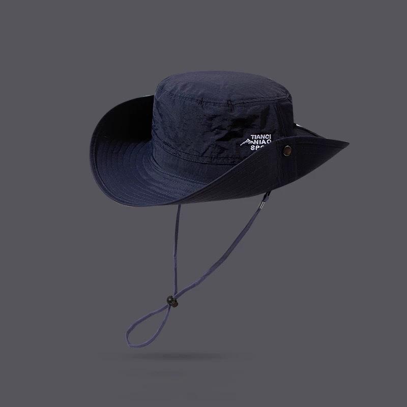 Quick-drying hiking camping western cowboy hat female summer outdoor sun protection breathable bucket hat fishing sun hat male