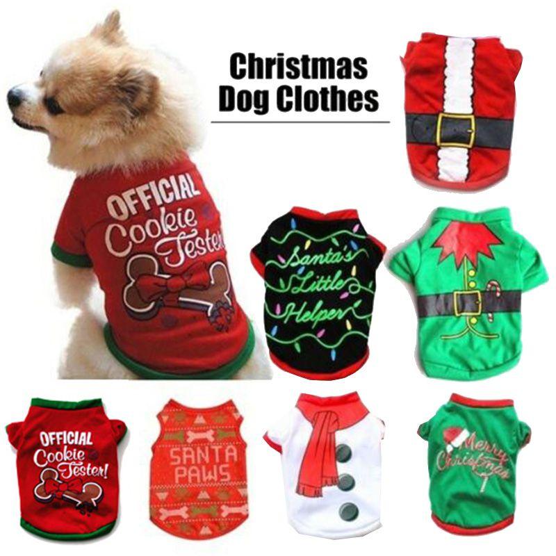 Adorable Dog Cat Puppy Christmas Pullover With Santa Elf Design For Xs/s/m/l/xl Pets