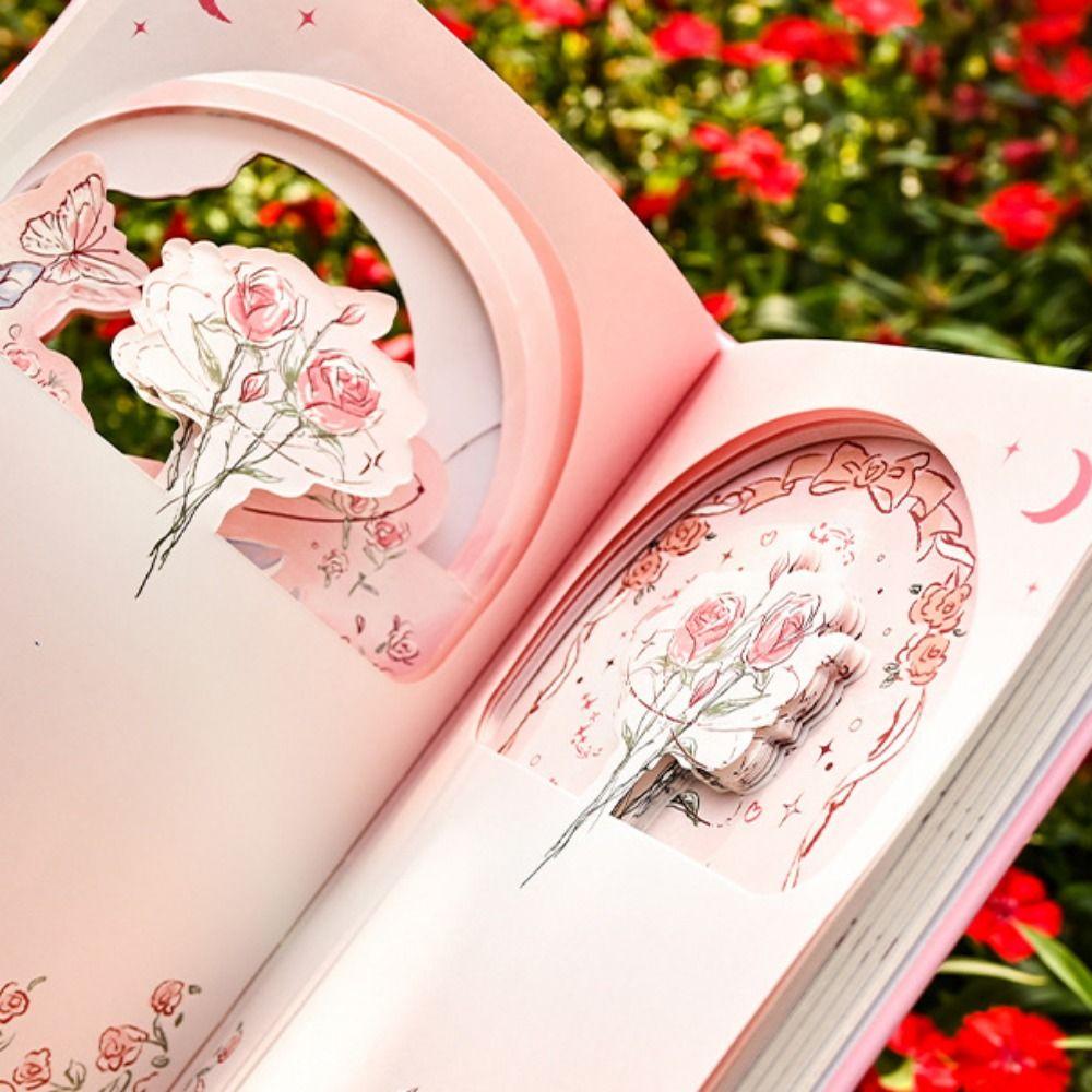 Alien Hollow Out Retro Rose Notebook Rose Style Romantic Diary Planner Student