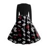 Women's Casual Fashion Valentine's Day Heart-themed Retro Round Neck Dress