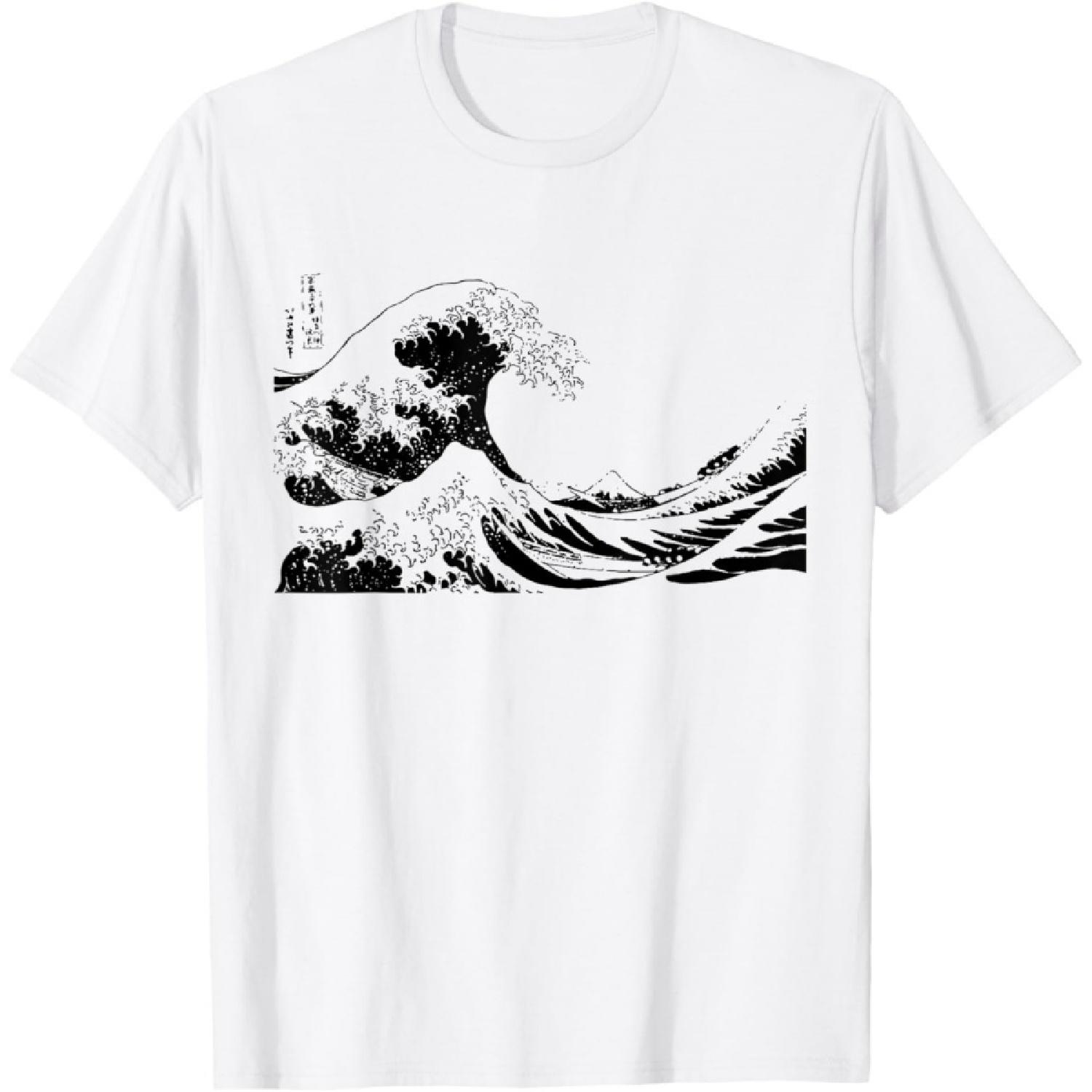 Japan Great Wave of Kanagawa T-Shirt(1) XXXXXL белый