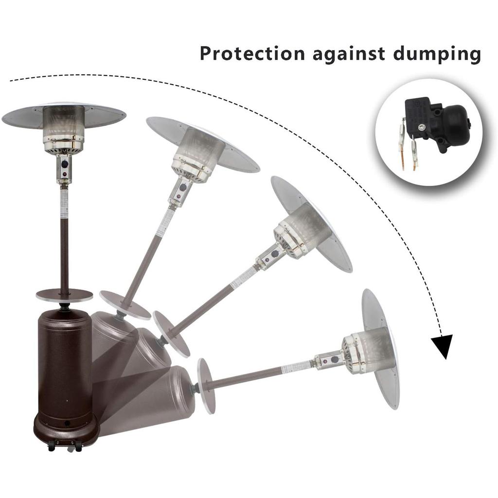 Kit de Control Termocuplu și Comutator de Siguranță la Răsturnare Reparație Comutator Anti-Înclinare Termocuplu Potrivit pentru Încălzitor pe Gaz de Terasă Universal