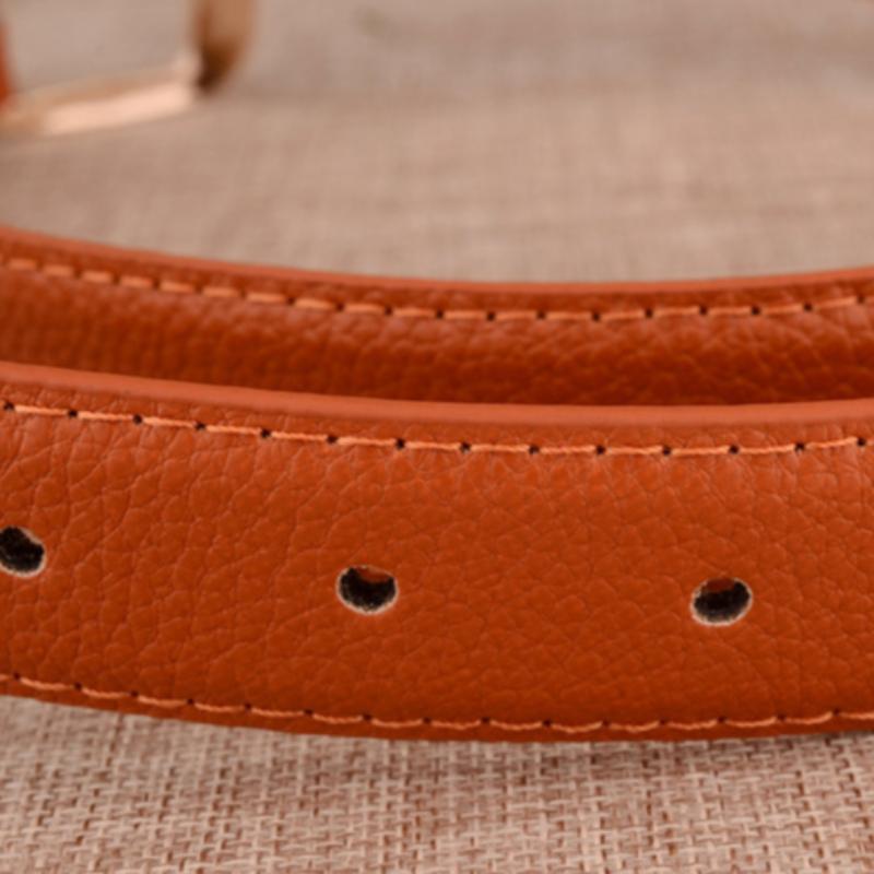 Dame PU-skinnbelter med gullspenne Mote skinn midjebelte Elegante damebelter for jeans, kjole og fritidsklær