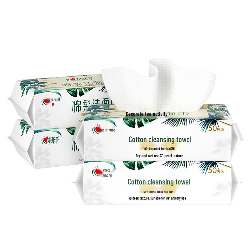 Heart to Heart Cotton Soft Facial Towels (4-Pack)