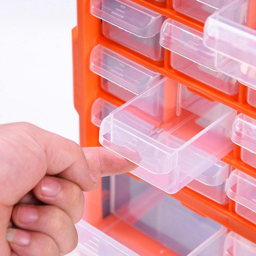 PP Hardware Storage Drawers ,39 Grids Blocks for Hardware, , Crafts, Beads, or Tools Convenient Wall