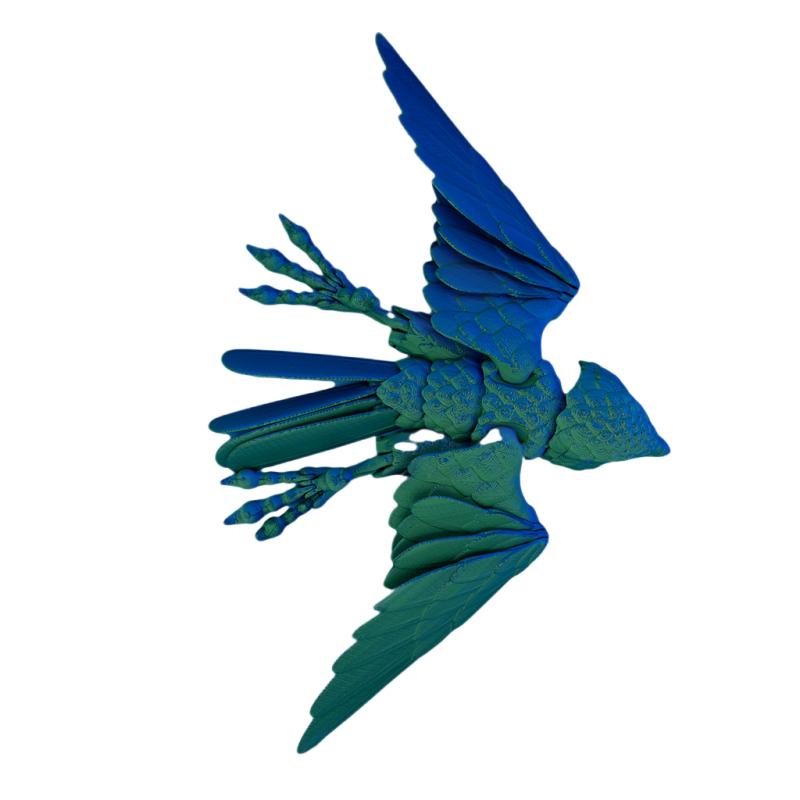 3D Printed Realistic Eagle Model Anime Figure, Plastic Ornament with Swinging Wings, Desktop Decoration Sculpture Figurine Toy
