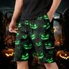 Men's Halloween Multi Pocket Cargo Shorts with Drawstring Waist Lightweight Breathable Casual Outdoor Shorts for Summer