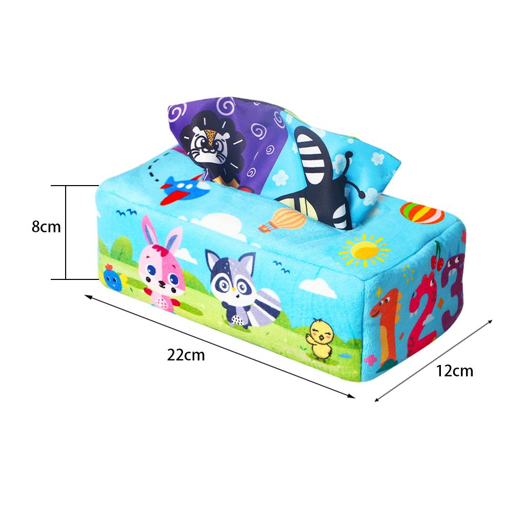 Baby Tissue Box Scarf Crinkle Tissues Play for Developmental Preschool Montessori toy