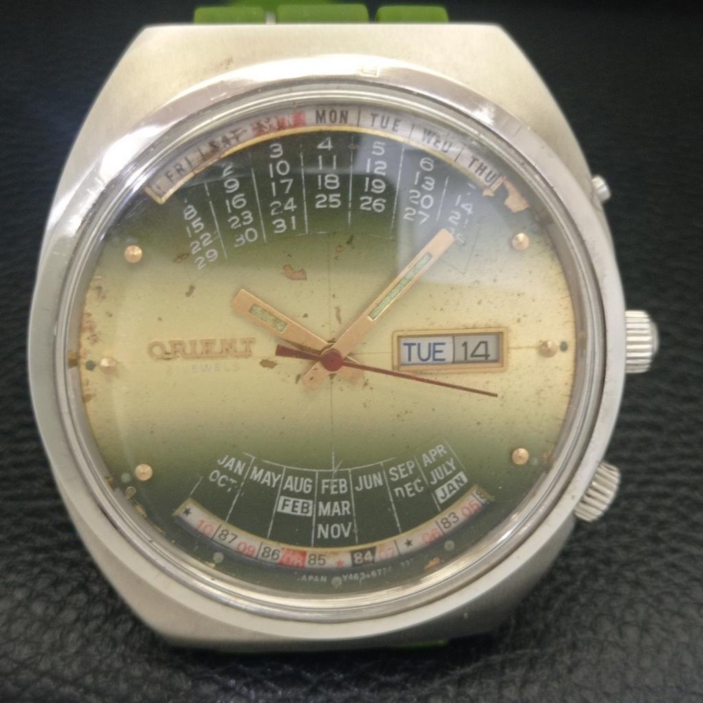 VINTAGE ORIENT 100 JAHRE AUTOMATIK JAPAN HERREN ORIGINALES ZIFFERBLATT UHR a700170-5 R201-a700170