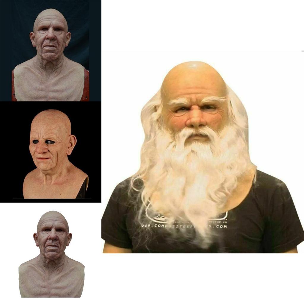 Realistic Latex Old Man Face Mask For Fancy Dress Cosplay Costume Halloween High Quality Material