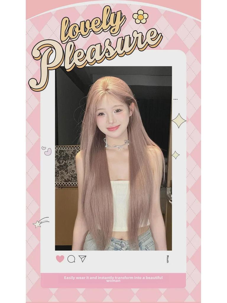 Siyu Wig: Lace Front Long Straight Hair – Natural Full Head Cover