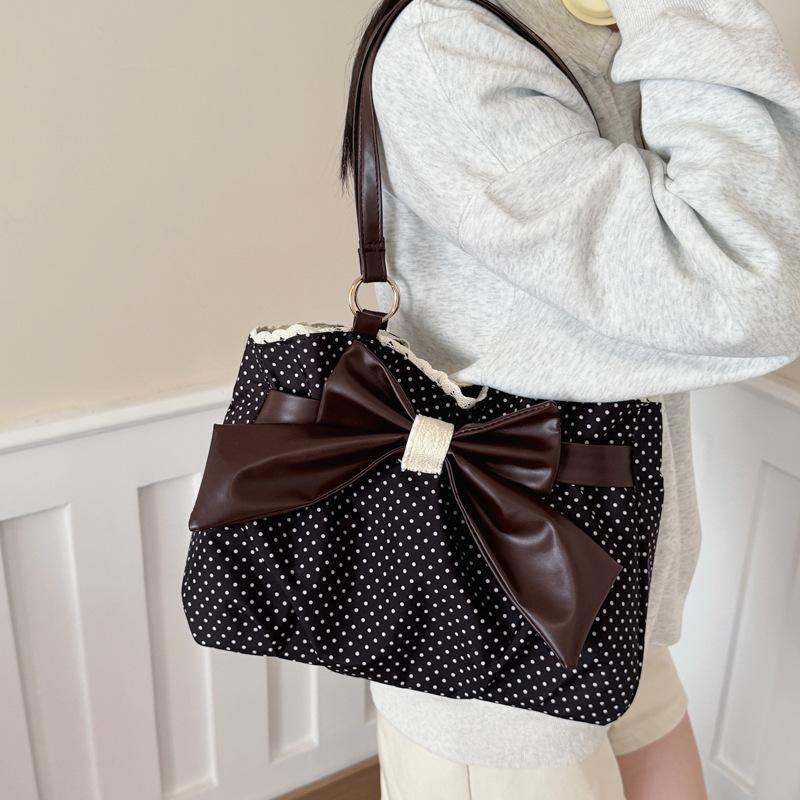 Bows Lace Fashionable Business Shoulder Bag for the Underarm Area with a Single Shoulder Strap