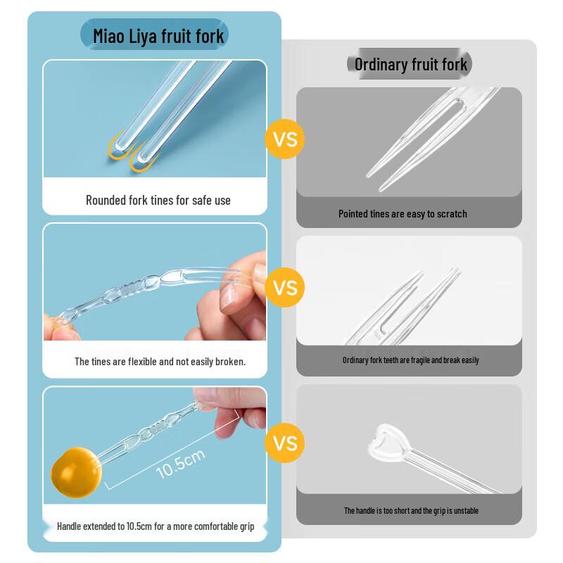Einweg-Obstgabeln aus Kunststoff