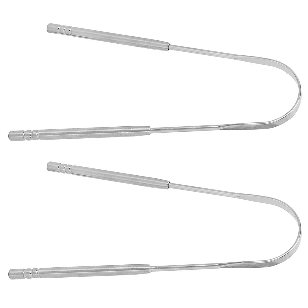 U Shaped Stainless Steel Tongue Scraper Bad Breath Removal Oral Health Protection Tongue Cleaner