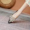 Wedding Shoes Can Be Worn In Daily Life. New Women's Shoes In Large Sizes 41-43 Lace Pearl Gentle Scoop Shoes