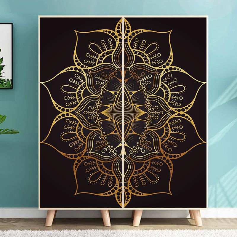 2ks/set Nálepka na stěnu Mandala v muslimském stylu DIY Umění na dveře