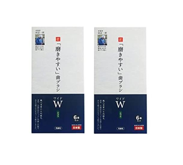 

[Great value 2-piece set] Toothbrush craftsman Ichiro Tanabe s LT-56 [Easy to brush] Wide (regular) toothbrush set of 6 x 2