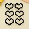 6Pcs Mosaic Heart-Shaped Pixel Heart-Shaped Car Window Decoration Waterproof Headlight And Taillight Decoration Stickers