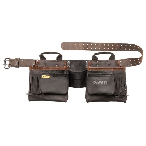 DeWalt Tool Belt, Apron with 11 Pockets, 2 Handles, Leather (DWST550112)
