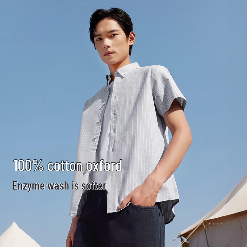 

Men s Cotton Button-Down Short-Sleeve Oxford Shirt 175/96A