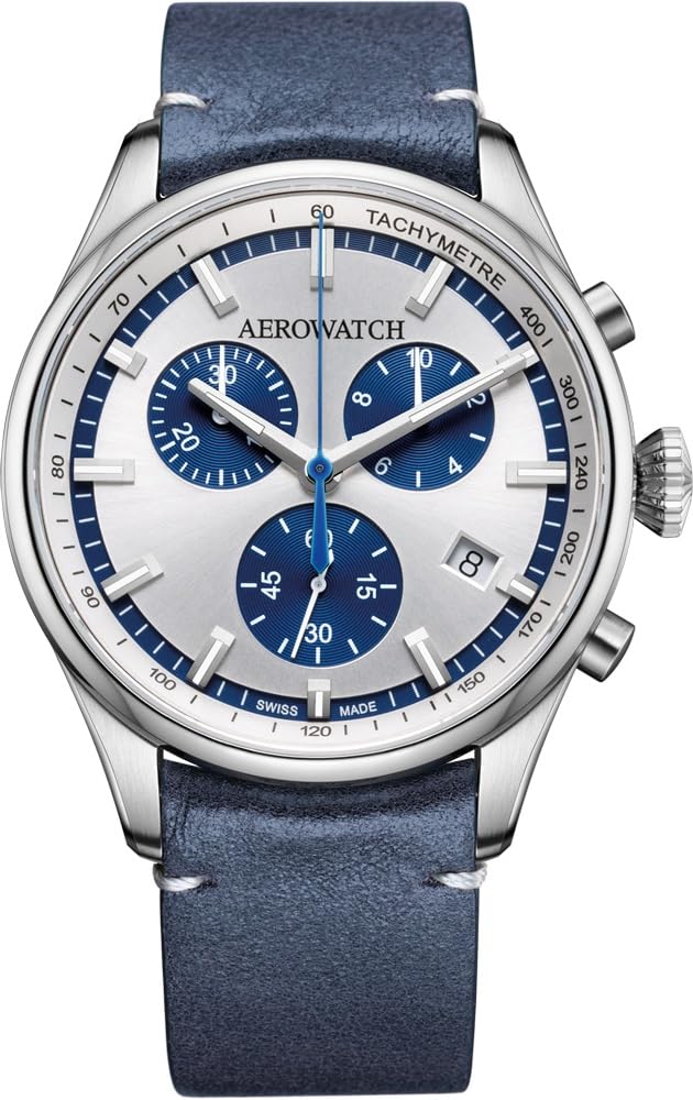 Aerowatch A79990 AA05CU Chronograph Date Swiss Blue Men's Watch, Made,