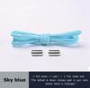 Elastic Shoelaces Round Metal Lock Shoe Laces Without Ties Convenient And Safe Lazy Shoes Lace For Sneakers Accessories