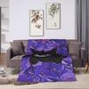 Anime Gengar Dark Pattern Blankets Quality Warm Pokemoned Throw Blanket Spring Decorative Bedroom Print Bedspread