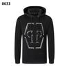 Philip Plein Men's Rhinestone Hoodie - Trendy Autumn/Winter Street Fashion