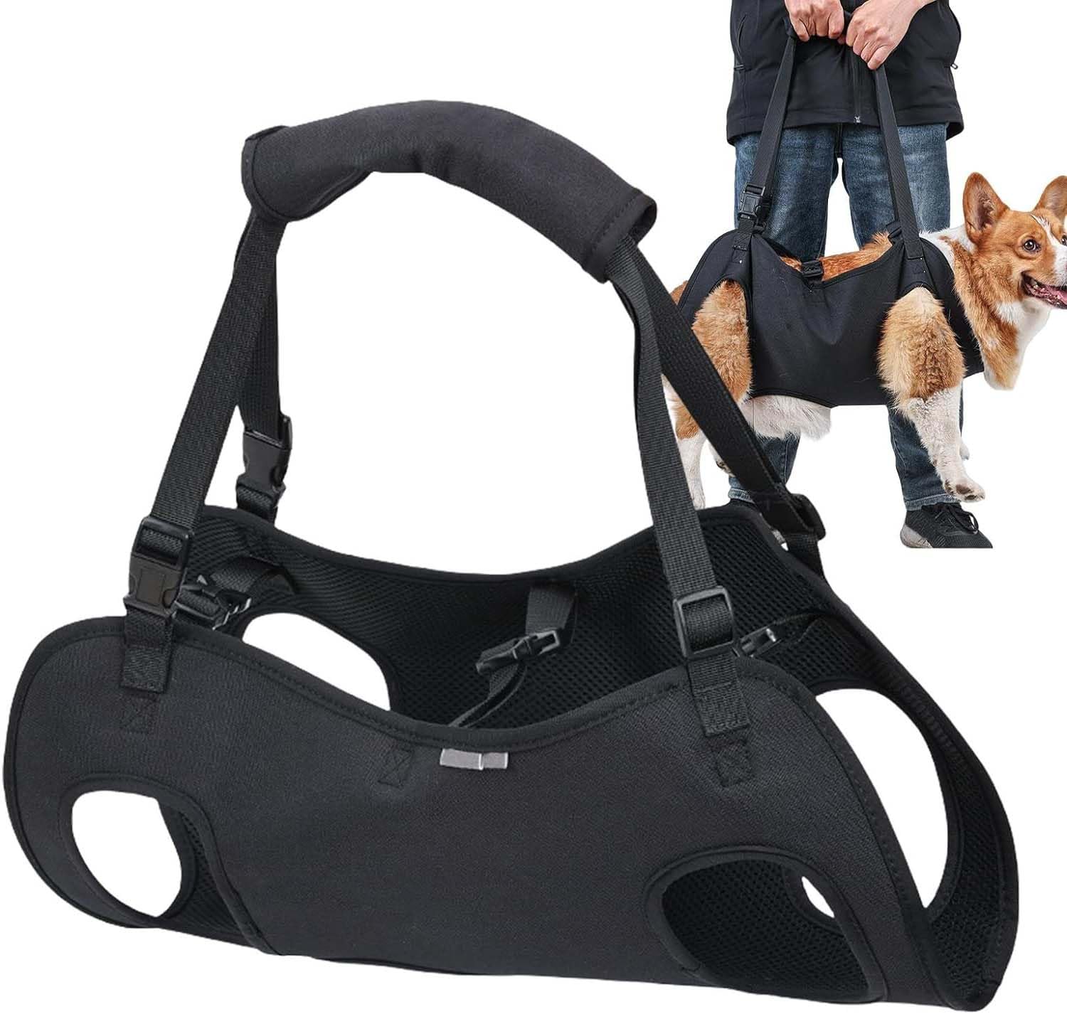 

Yurika Dog Care Harness Walking Assistance for Senior Dogs Walking Carrying Assistance Harness Support Harness Makes Walking and Toilet Use Easier чёрный