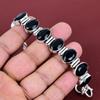 Faceted black onyx bracelet 925 sterling silver adjustable chain bracelet antique jewelry gemstone bracelet handmade jewelry gifts for women