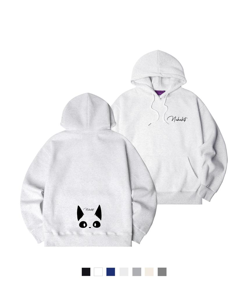 N/H Back Cat Oversized Fleece-Lined Hoodie (Soh4-5Nh1319)