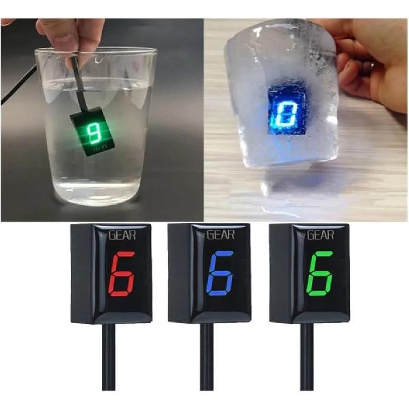 

Дисплей скорости мотоцикла Индикатор передачи 1-6 Аксессуары для мотоцикла Дисплей передачи Цифровой измеритель для Kaw&asaki для Ninja 250R 2008-2012 чёрный