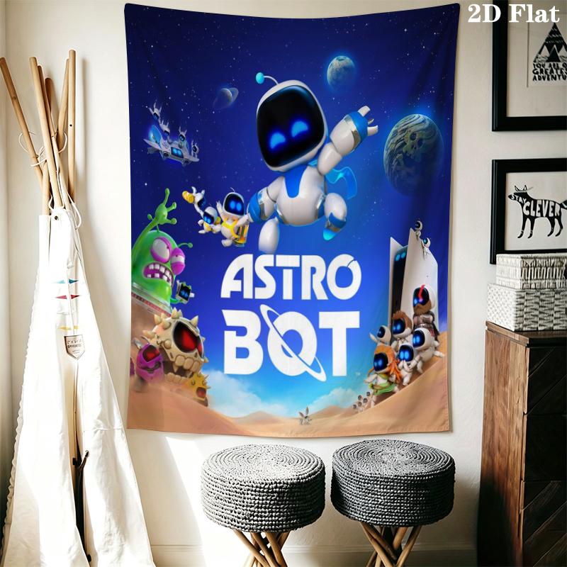 ASTRO BOT Wall Tapestry Aesthetic Wall Hanging Printed Fabric Blanket Decorative Tapestries for Bedroom Living Room Home Decor