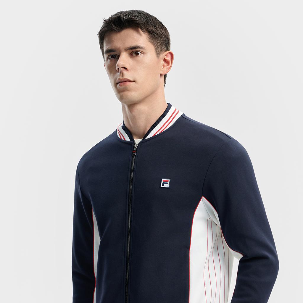 Fila Tennis Casual Sports Comfortable Knitted Jacket Men Jackets A11M543511F-NV