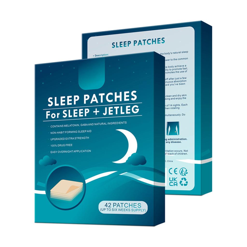 42 Pcs/box Sleep Patch Melatonin Quick Acting Ingredients Natural Deep Sleep Patches Home Sleep Aid Supplies